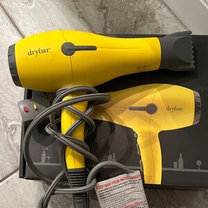 Drybar Bright Yellow Hair Dryer with Gray Accents